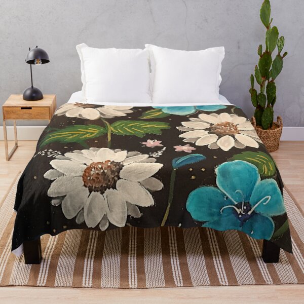 Item preview, Teal and White Botanical Floral Garden designed and sold by ArtistsAtticWI.