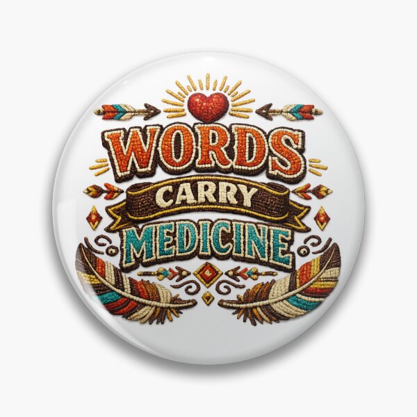 Item preview, Words Carry Medicine Sacred Heart Design designed and sold by Dresut.