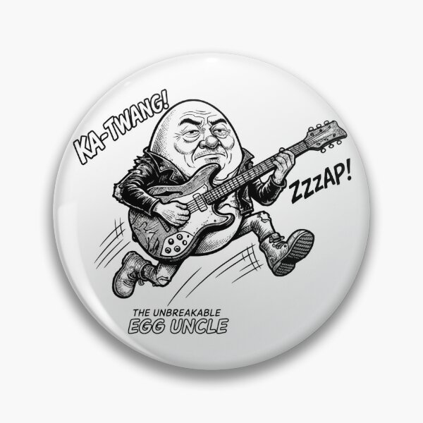 Item preview, The Unbreakable Egg Uncle Rocking Out: Surreal Guitar Legend Art designed and sold by Surreal Characters & Cute Pups.