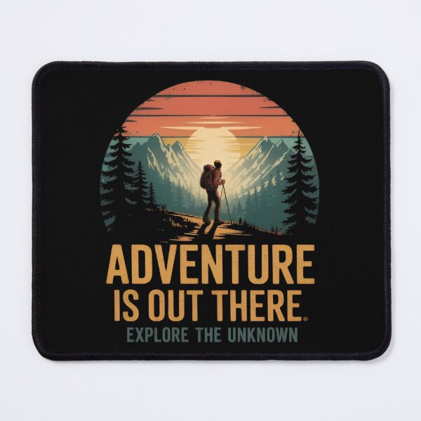 Item preview, Adventure Is Out There Explore the Unknown Vintage Hiking Mountain Sunset designed and sold by Zizo-DR44.