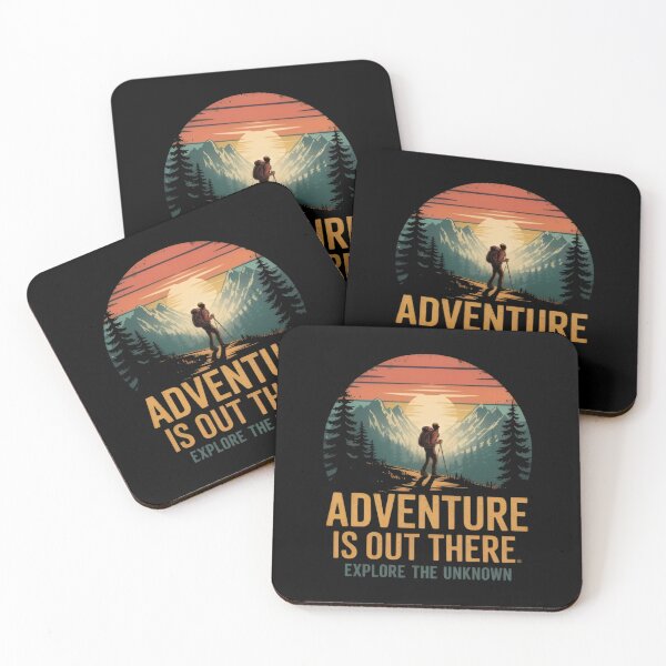 Item preview, Adventure Is Out There Explore the Unknown Vintage Hiking Mountain Sunset designed and sold by Zizo-DR44.