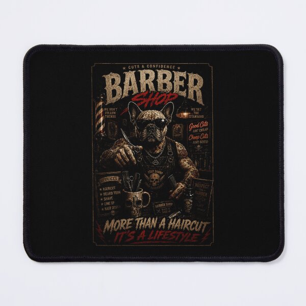 Item preview, Vintage Bulldog Barber Shop With Classic Grooming Attitude designed and sold by Modaozushi216.