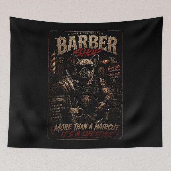 Item preview, Vintage Bulldog Barber Shop With Classic Grooming Attitude designed and sold by Modaozushi216.