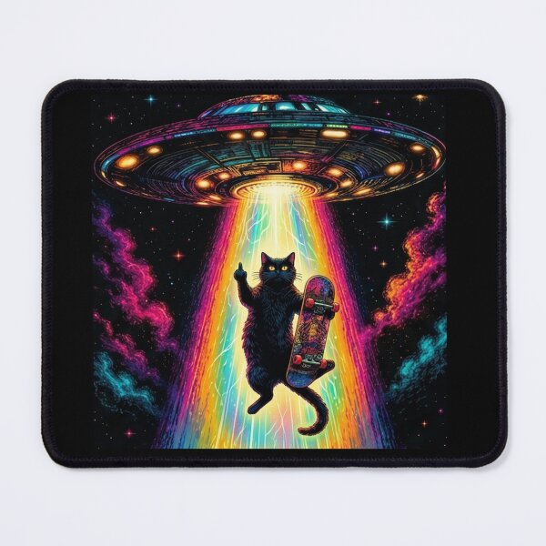 Item preview, Pepper’s Last Ride: Alien Abduction Skater Cat designed and sold by Pepper & Co..