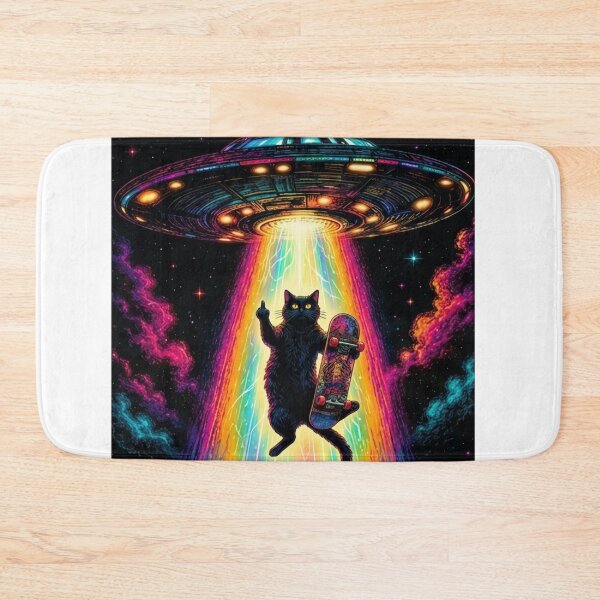 Item preview, Pepper’s Last Ride: Alien Abduction Skater Cat designed and sold by Pepper & Co..