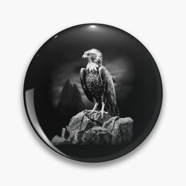 Item preview, Black and White Eagle on Rocky Mountain Wildlife Art designed and sold by inkoutninja.