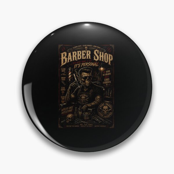 Item preview, Vintage Skull Barber Shop With Dark Old School Vibes designed and sold by Modaozushi216.