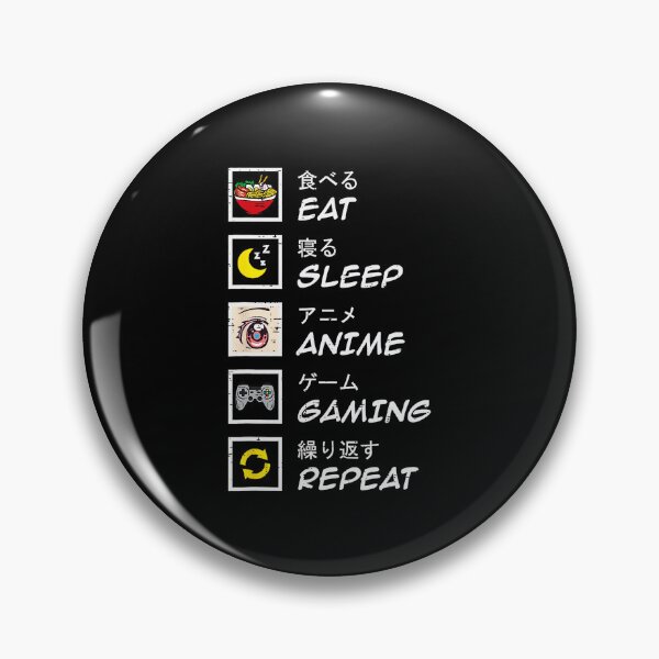 Item preview, Eat Sleep Anime Gaming Repeat Funny Otaku Lifestyle designed and sold by FGTV2021.