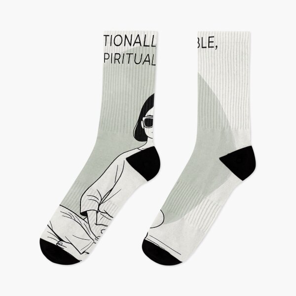 Item preview, Emotionally Unavailable Spiritually Present Funny Wellness designed and sold by MintedMinds.