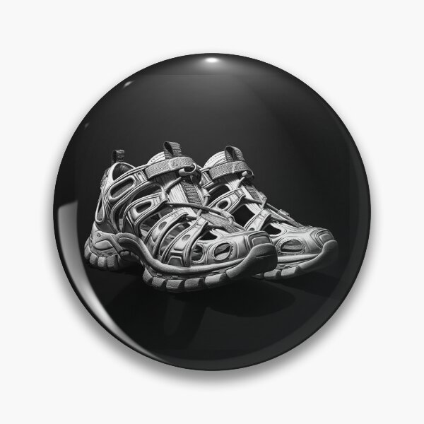 Item preview, Black and White Sport Sandals Outdoor Footwear Art designed and sold by inkoutninja.