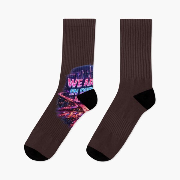 Item preview, WE ARE ALL IN OUR CARS RIGHT NOW Neon Cyberpunk Traffic Design designed and sold by MindBreakLab.