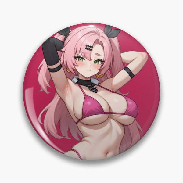 Item preview, Pink Hair Anime Girl Tropical Resort Swimsuit Design designed and sold by Jimakmo.