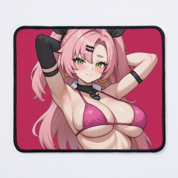 Item preview, Pink Hair Anime Girl Tropical Resort Swimsuit Design designed and sold by Jimakmo.