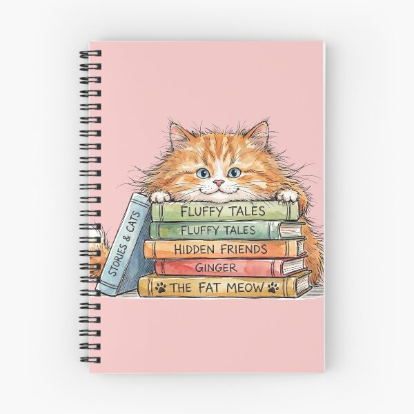 Item preview, Cute Watercolor Orange Cat on Stack of School Books Art designed and sold by BreezifyDesignStudio.