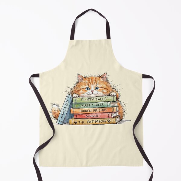 Artikelvorschau, Niedliche Aquarell-Orange-Katze auf einem Stapel Schulbüchern (Kunst) entworfen und verkauft von BreezifyDesignStudio.