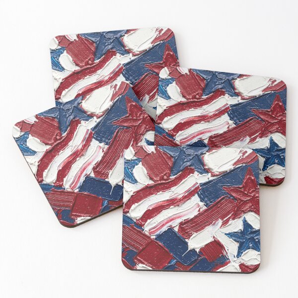 Item preview, Fluffy Stars and Stripes Painting designed and sold by LibertyForge-Co.