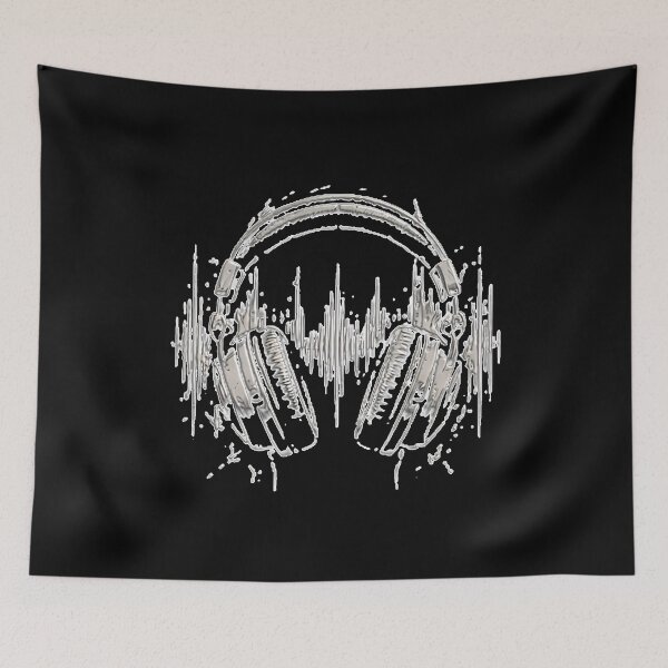 Item preview, Headphones Sound Wave Graphic | Music Audio Listener Music Lover Musician Studio  designed and sold by Jt41.