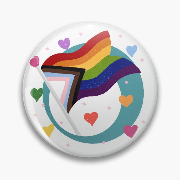 Item preview, Pride Flag Retro Bubble Badge designed and sold by Home Cyn Home.