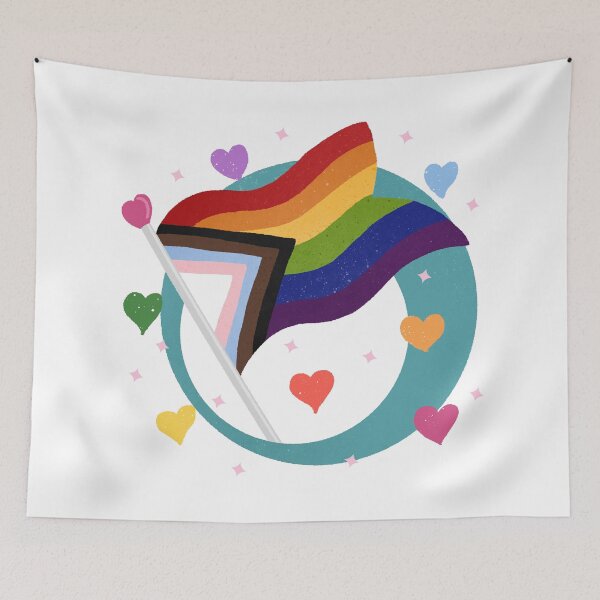 Item preview, Pride Flag Retro Bubble Badge designed and sold by Home Cyn Home.