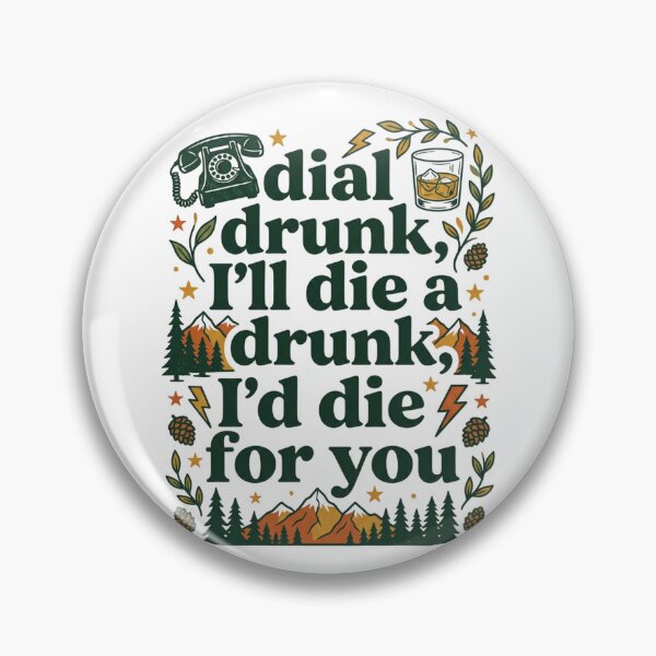 Item preview, I DIAL DRUNK, I’LL DIE A DRUNK, I’D DIE FOR YOU NOAH INSPIRED INDIE-FOLK AESTHETIC T-SHIRT designed and sold by Estte-creative.