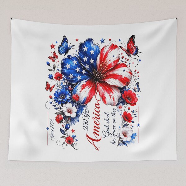 Item preview, God Shed His Grace On Thee 250 Years of America Flower designed and sold by elongatedjazz.