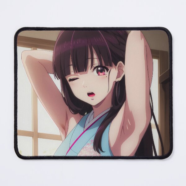 Item preview, Miyo Saimori My Happy Marriage Blue Kimono Floral Smile designed and sold by 108Recordings.