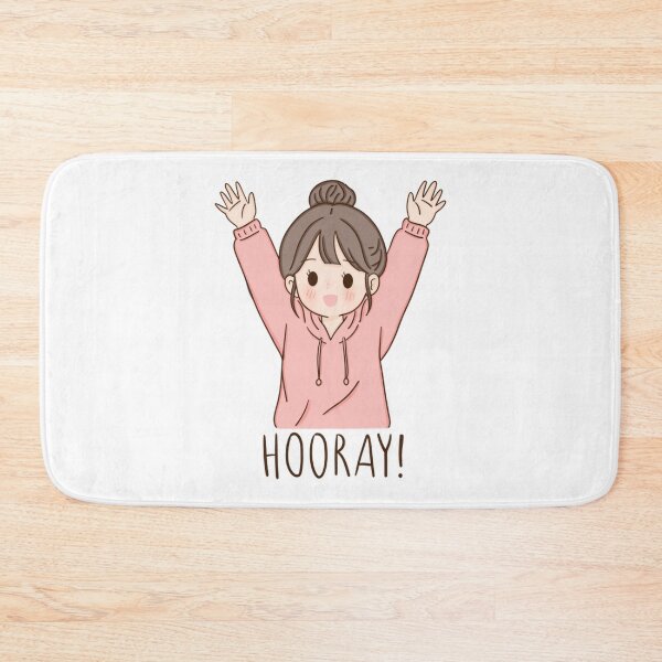 Item preview, Hooray Cute Excited Anime Girl Celebration designed and sold by EverydayAssemb.
