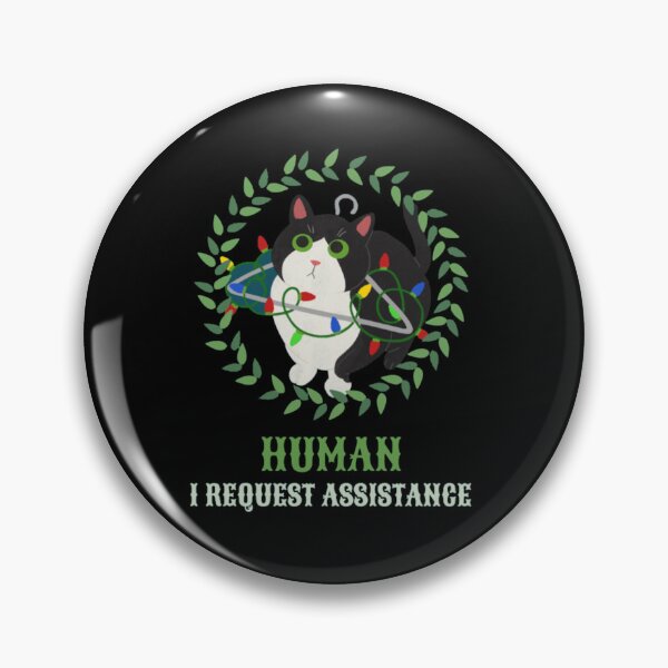 Item preview, Human I Request Assistance Cat Christmas designed and sold by GenZFashion000.