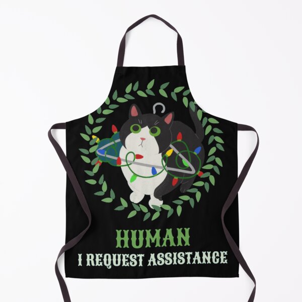 Item preview, Human I Request Assistance Cat Christmas designed and sold by GenZFashion000.
