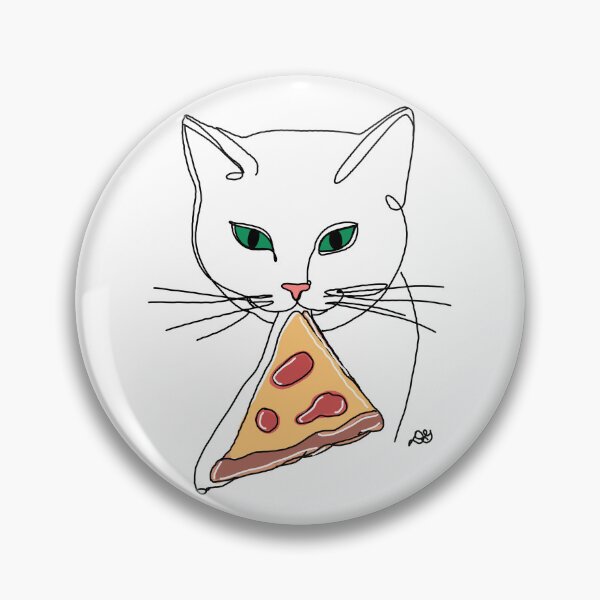 Item preview, Pizza Cat Slice Colour Line Art designed and sold by Evil B Creative.