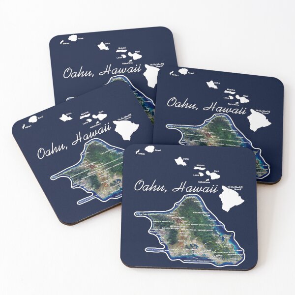Item preview, Oahu Hawaii With Hawaiian Islands designed and sold by JamesLimborg.