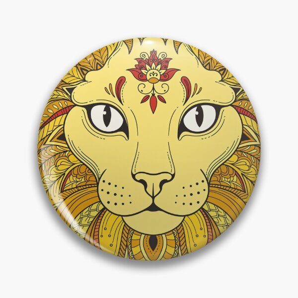 Item preview, Golden Mandala Cat Face | Boho Sacred Feline Art | Ornamental Cat Illustration designed and sold by ZafranOnline.