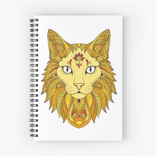 Item preview, Golden Mandala Cat Face | Boho Sacred Feline Art | Ornamental Cat Illustration designed and sold by ZafranOnline.