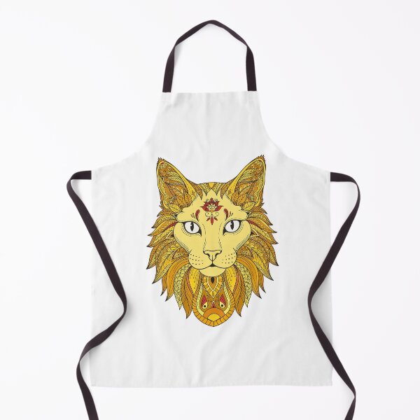 Item preview, Golden Mandala Cat Face | Boho Sacred Feline Art | Ornamental Cat Illustration designed and sold by ZafranOnline.