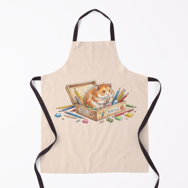 Item preview, Cute Watercolor Hamster in Wooden Pencil Box School Supplies designed and sold by BreezifyDesignStudio.