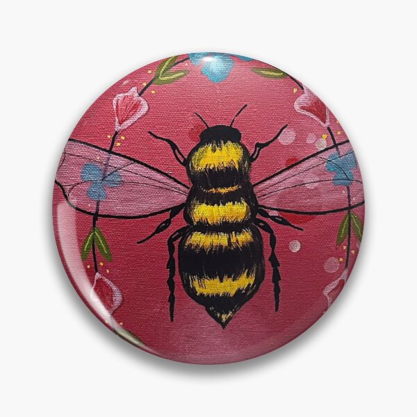 Item preview, Whimsical Bee and Floral Bloom designed and sold by ArtistsAtticWI.
