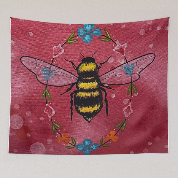 Item preview, Whimsical Bee and Floral Bloom designed and sold by ArtistsAtticWI.