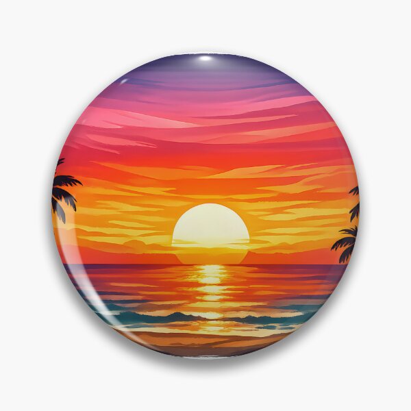 Item preview, Beach Sunset Palm Trees Golden Sky designed and sold by Byte-shirt.