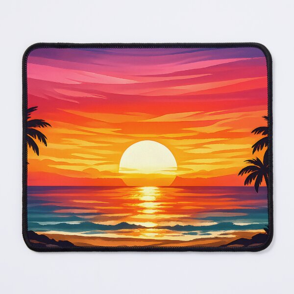 Item preview, Beach Sunset Palm Trees Golden Sky designed and sold by Byte-shirt.