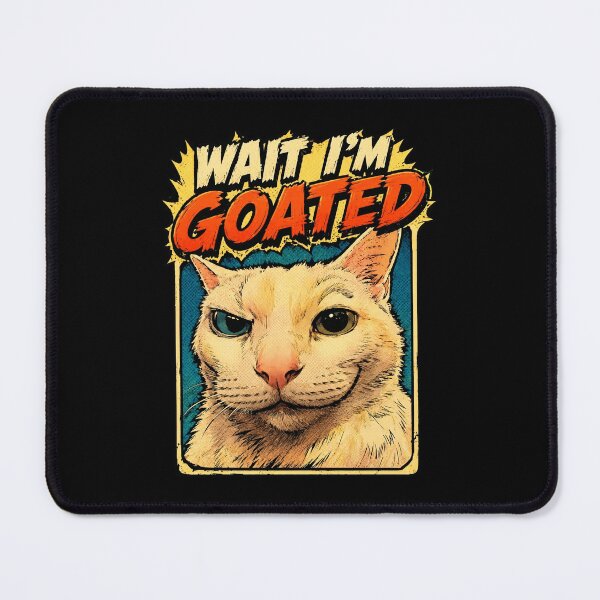 Item preview, Wait Im Goated Retro Comic Smug Cat Meme designed and sold by Vermanartist.