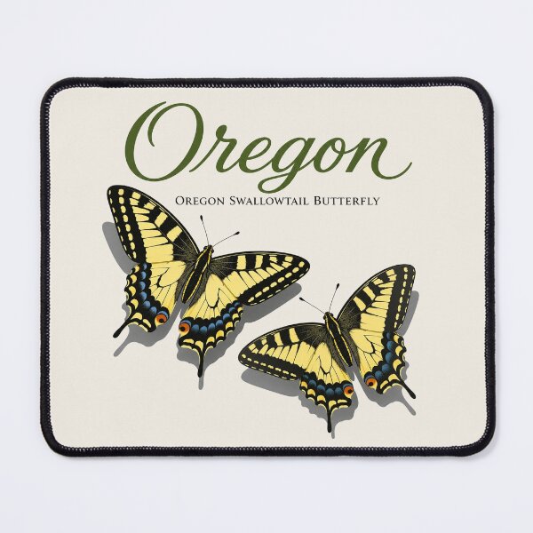 Item preview, Oregon Swallowtail Butterfly Retro State Poster designed and sold by The-Drip-Studio.