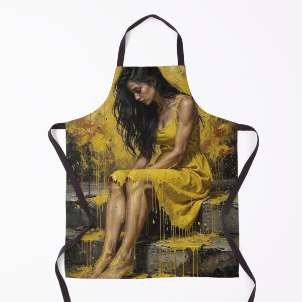 Item preview, Painterly Surrealism Moody Yellow Drips  designed and sold by Davidaccio Collection .