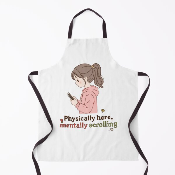 Item preview, Physically Here Mentally Scrolling Funny Anime Girl Art designed and sold by EverydayAssemb.