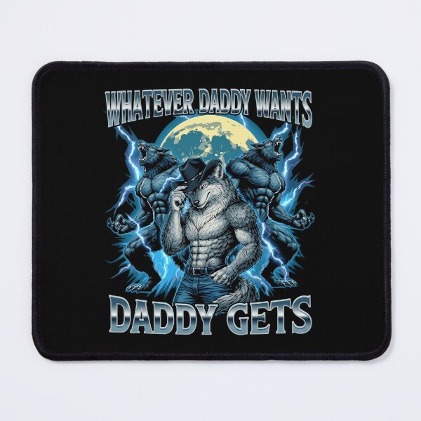Item preview, Retro Muscular Cowboy Werewolf Whatever Daddy Wants designed and sold by Vermanartist.