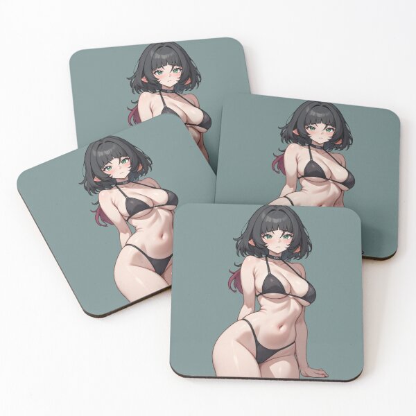 Item preview, Jane Doe ZZZ Leaning Pose Dark Swimwear Graphic designed and sold by Jimakmo.