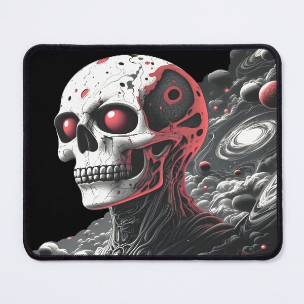Item preview, Cosmic Red-Eyed Skull: Interstellar Space Skeleton Art designed and sold by Dark-Circuit-Haven.