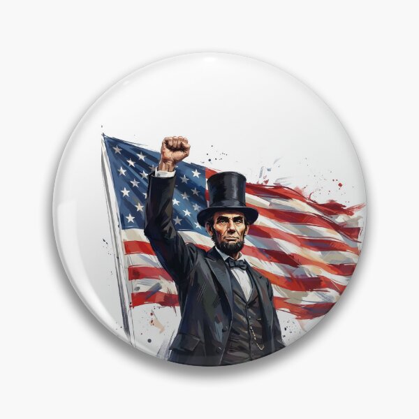 Item preview, Patriotic Abraham Lincoln American Flag Art designed and sold by HUTEND.