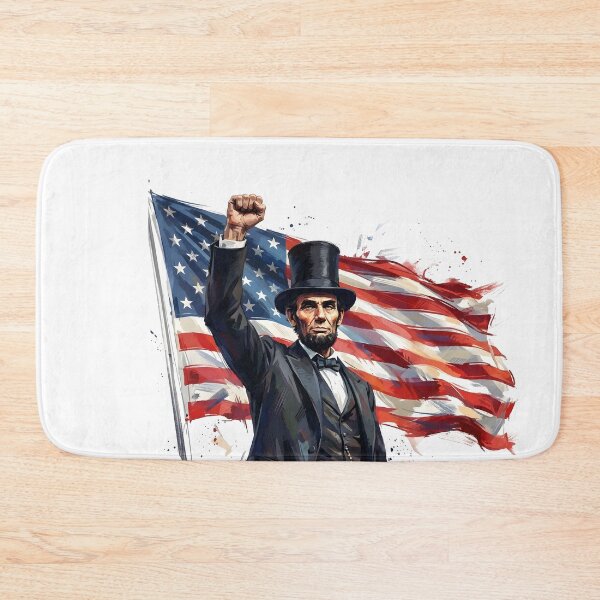 Item preview, Patriotic Abraham Lincoln American Flag Art designed and sold by HUTEND.