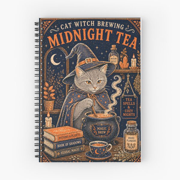 Item preview, Cat Witch Brewing Midnight Tea designed and sold by AtlantiqArt.