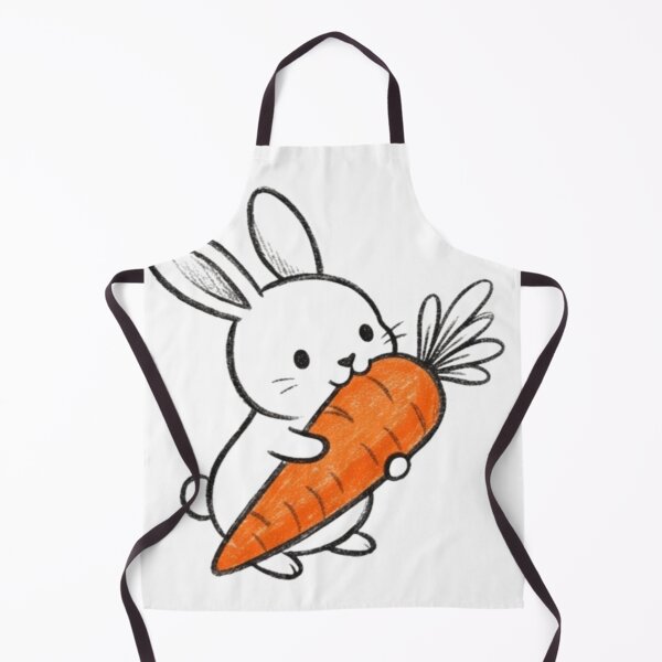 Item preview, Cute Bunny Holding Big Carrot Sketch Art designed and sold by TaiwanMemory.